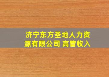 济宁东方圣地人力资源有限公司 高管收入